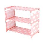 Anubhav Janni 3 Layer Shoe Rack Shoes Storage Shelf Standing Organizer Anti Dust Woven Fabric Tiers Non Woven  Easy Assembled Closet Home Sturdy Cabinet Stand Wall Bench Home (Pack Of 1 Pcs)
