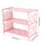 Anubhav Janni 3 Layer Shoe Rack Shoes Storage Shelf Standing Organizer Anti Dust Woven Fabric Tiers Non Woven  Easy Assembled Closet Home Sturdy Cabinet Stand Wall Bench Home (Pack Of 1 Pcs) - Image 3
