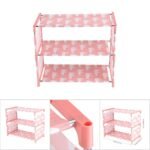 Anubhav Janni 3 Layer Shoe Rack Shoes Storage Shelf Standing Organizer Anti Dust Woven Fabric Tiers Non Woven  Easy Assembled Closet Home Sturdy Cabinet Stand Wall Bench Home (Pack Of 1 Pcs) - Image 4