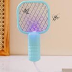Anubhav Janni 2 In 1 Mini Mosquito Racket Kill Bat USB Rechargeable Portable Bug Zapper Electric Fly Swatter Safe For Indoor Outdoor Use Multifunctional Lamp (Multicolor) (Pack Of 1 Pcs) - Image 2
