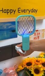 Anubhav Janni 2 In 1 Mini Mosquito Racket Kill Bat USB Rechargeable Portable Bug Zapper Electric Fly Swatter Safe For Indoor Outdoor Use Multifunctional Lamp (Multicolor) (Pack Of 1 Pcs) - Image 8