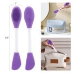 Anubhav Janni Deep Pore Cleaning Blackhead Removal Facial Cleansing Brush Silicone Face Scrubber Double Side Handheld Tool for Applying Mask Cream Mud Clay Gentle Skin Care Pack of 4 Pcs - Image 3
