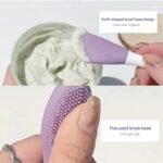 Anubhav Janni Deep Pore Cleaning Blackhead Removal Facial Cleansing Brush Silicone Face Scrubber Double Side Handheld Tool for Applying Mask Cream Mud Clay Gentle Skin Care Pack of 4 Pcs - Image 4