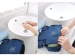 Anubhav Janni Nylon Toiletry Bag Waterproof Personal Garment Case Undergarments Organizer With Travel Underwear Panties Bra Pouch for Women 4 Pocket Storage (Pack Of 1 Pcs) - Image 2