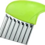 Anubhav Janni Wave Potato Cutter Slicer Knife Crinkle Cutter Stainless Steel Wavy Chopper French Fries Maker Vegetable Cutting Knife Shape Maker Chips Vegetable Carrot (Pack Of 1 Pcs)