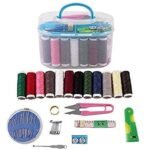 Anubhav Janni Double Layer Portable Travel Sewing Kit Double Layer Kits with All Stitching Materials For Color Needle Threads Handwork Box Accessories Best Buy Hand Work Home (Pack Of 1 Pcs)