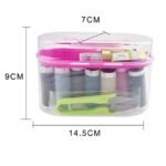 Anubhav Janni Double Layer Portable Travel Sewing Kit Double Layer Kits with All Stitching Materials For Color Needle Threads Handwork Box Accessories Best Buy Hand Work Home (Pack Of 1 Pcs) - Image 2