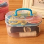 Anubhav Janni Double Layer Portable Travel Sewing Kit Double Layer Kits with All Stitching Materials For Color Needle Threads Handwork Box Accessories Best Buy Hand Work Home (Pack Of 1 Pcs) - Image 9