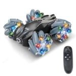 Anubhav Janni RC Stunt Car Remote Control Flip Drift Deformation Twisting with Music LED Light Rechargeable High Speed Off Road Crawler Stunt Racing Intruder Toy Gift for Kids ( pack of 1 )
