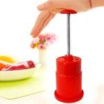 Anubhav Janni Hand Press Onion Chopper Vegetable Cutting Chopper Manual Cutter with Stainless Steel Blades, Easy to Use for Chopping Onions Garlic Vegetables Durable Kitchen (Pack Of 1 Pcs) - Image 3