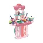 Anubhav Janni Plastic 3 in 1 Portable Pretend Food Party Role Cooking Kitchen Play Set Toy for Baby, Toodlers, Boys and Girls ( pack of 1 ) - Image 2