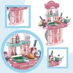 Anubhav Janni Plastic 3 in 1 Portable Pretend Food Party Role Cooking Kitchen Play Set Toy for Baby, Toodlers, Boys and Girls ( pack of 1 ) - Image 4