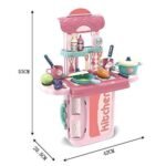 Anubhav Janni Plastic 3 in 1 Portable Pretend Food Party Role Cooking Kitchen Play Set Toy for Baby, Toodlers, Boys and Girls ( pack of 1 ) - Image 5