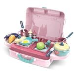 Anubhav Janni Plastic 3 in 1 Portable Pretend Food Party Role Cooking Kitchen Play Set Toy for Baby, Toodlers, Boys and Girls ( pack of 1 ) - Image 6