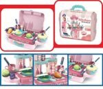 Anubhav Janni Plastic 3 in 1 Portable Pretend Food Party Role Cooking Kitchen Play Set Toy for Baby, Toodlers, Boys and Girls ( pack of 1 ) - Image 9