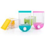 Anubhav Janni Push Storage Container (1100ml) Button Container Wall Mounted Container Punch Free Press Type Tank Wall Mount Container Kitchen Counter Table Drawer Desk (Pack Of 1 Pcs)