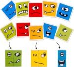 Anubhav Janni Wooden Emoji Face Changing Cube Puzzle Game Expression Matching Block Puzzles Building Logical Educational Training Toys Playing Cards for Kids ( pack of 1 ) - Image 9