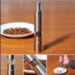Anubhav Janni Stainless Steel Pepper Grinder Kitchen Mini Crusher Mill Hand Thumb Press Set Machine With Stylish Design Grinding Salt and Black Paper Crushers Shaker Grinders  (Pack 1 Of Pcs) - Image 3