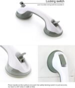 Anubhav Janni Helping Handle Plastic Bathroom Toilet Old Age People Disability Grip Grab Bar Strong Suction Shower Without Drilling Multi Purpose Bath Tub Washroom Room (Pack Of 1 Pcs) - Image 7
