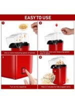 Anubhav Janni Popcorn Maker Machine Hot Air Oil Free Electric Popper with Measuring Cup Lid Healthy Snack Delicious Snacks Kids and Adults Healthy Snacks Ideal Home Kids (Pack Of 1 Pcs) - Image 6