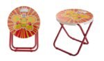 Anubhav Janni FoldableAlloy Steel Metal &Plastic Small Study Table for Kids Round Shape Cartoon Character Stool for Kids Girls and Boys Perfect Birthday Return Gift Item ( pack of 1 ) - Image 8
