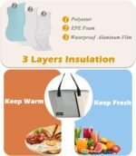 Anubhav Janni Portable Lunch Insulated Box Bag Bag Tiffin Storage Leakproof Hot Cold for Girls Boys Men Women Lightweight Thermal Office School Travel (Pack Of 1 Pcs) - Image 3