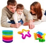 Anubhav Janni Pop Tube Set of 12 Sensory Fidget Toy Fidget Tube |Special Need Development Toys Motor Skills & Learning Stress Anxiety Relief Sensory Bendable Stemming Adjustable for Kids - Image 8