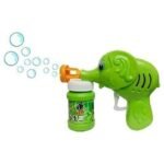 Anubhav Janni Elephant Shape Manual Bubble Gun Toy for Kids, Green 8 cm Compact Bubble Blower with Bubble Solution Without bettery (Pack of 1) - Image 3