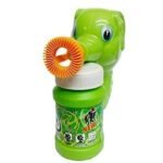 Anubhav Janni Elephant Shape Manual Bubble Gun Toy for Kids, Green 8 cm Compact Bubble Blower with Bubble Solution Without bettery (Pack of 1) - Image 4