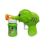Anubhav Janni Elephant Shape Manual Bubble Gun Toy for Kids, Green 8 cm Compact Bubble Blower with Bubble Solution Without bettery (Pack of 1) - Image 6