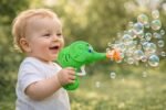 Anubhav Janni Elephant Shape Manual Bubble Gun Toy for Kids, Green 8 cm Compact Bubble Blower with Bubble Solution Without bettery (Pack of 1) - Image 8