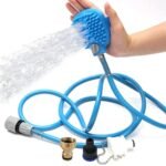 Anubhav Janni Dog Brush Pet Bathing Tool Multifunctional Comfort Massager Shower Cleaning Washing Sprayers with Sprayer Indoor Outdoor Attachment And Scrubber Bath Adaptors (Pack Of 1 Pcs) - Image 3