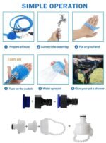 Anubhav Janni Dog Brush Pet Bathing Tool Multifunctional Comfort Massager Shower Cleaning Washing Sprayers with Sprayer Indoor Outdoor Attachment And Scrubber Bath Adaptors (Pack Of 1 Pcs) - Image 7