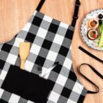 Anubhav Janni Home Kitchen Apron Black and White Plaid Pattern With Pocket Mint Green Trim Buffalo Check Aprons Pockets Adjustable Bib Chef for Men Women (Pack Of 1 Pcs) - Image 6