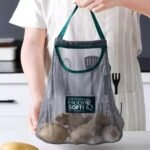 Anubhav Janni Reusable Eco Fruit Vegetable Bag Mesh Grocery Bags For And Hanging Storage Foldable Travel Vegetables Storage Kitchen Washable Net bags bag hanging bag (Pack Of 2 Pcs) - Image 6