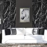 Anubhav Janni Black Marble Foil Paper Kitchen Stickers Oil Proof Waterproof Self Adhesive Wallpaper Bathroom Wall Contact Roll Peel Stick Vinyl Sheet  Kitchen Furniture Tabletop (Pack Of 1 Pcs) - Image 4