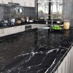 Anubhav Janni Black Marble Foil Paper Kitchen Stickers Oil Proof Waterproof Self Adhesive Wallpaper Bathroom Wall Contact Roll Peel Stick Vinyl Sheet  Kitchen Furniture Tabletop (Pack Of 1 Pcs) - Image 7