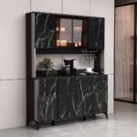 Anubhav Janni Black Marble Foil Paper Kitchen Stickers Oil Proof Waterproof Self Adhesive Wallpaper Bathroom Wall Contact Roll Peel Stick Vinyl Sheet  Kitchen Furniture Tabletop (Pack Of 1 Pcs) - Image 8