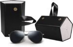 Anubhav Janni 5 Slots Multiple Glasses Travel Case Sunglasses Storage Box Faux Leather Box Organizer Compact Portable Pairs Eyeglasses Foldable Hanging (Multicolor) (Pack Of 1 Pcs) - Image 2