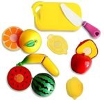Anubhav Janni Sliceable Fruits And Vegetable Cutting Toys Realistic Play Toy Set Can Be Cut Vegetables Set  Kids Kitchen Food with Board Knife Educational Cooking Role for Boys Girls ( pack of 1 )