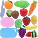 Anubhav Janni Sliceable Fruits And Vegetable Cutting Toys Realistic Play Toy Set Can Be Cut Vegetables Set  Kids Kitchen Food with Board Knife Educational Cooking Role for Boys Girls ( pack of 1 ) - Image 8