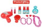 Anubhav Janni 3-in-1 Beauty Set for Kids Girls Learning Educational Makeup Suitcase Kit with Accessories Pretend Play Portable Toy Gift Doll Cosmetic Vanity Table Trolley Make up Plastic ( pack of 1 ) - Image 5