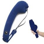 Anubhav Janni Travel Rest Ultimate Pillow One Side Inflatable Neck Adjustable Head Support for Airplane Car Bus Train Plush Washable Cover Compact Lightweight Office (Pack Of 1 Pcs)