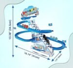 Anubhav Janni Penguin Climbing Stair Toys Slide Toy Set with Lights and Music Cartoon Race Track Little Lovely Penguins Escalator 3 Duck Funny Automatic Racer Stair-Climbing ( pack of 1 ) - Image 7