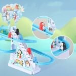 Anubhav Janni Penguin Climbing Stair Toys Slide Toy Set with Lights and Music Cartoon Race Track Little Lovely Penguins Escalator 3 Duck Funny Automatic Racer Stair-Climbing ( pack of 1 ) - Image 8