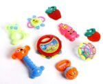 Anubhav Janni Kinder Rattle Set for Months Old Baby Non-Toxic Infant Grab Spin Shake Rattles Colorful Rattles with Early Educational Sensory Toy Toddler Plastic Rainbow Teether ( pack of 8 ) - Image 4