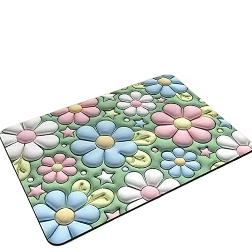 Anubhav Janni 3d Bathroom Door Mat Non Slip Absorbent Floor With Design Quick Drying Soft Touch Ideal for Home Shower Toilet Use Green Flower Rectangular Rubber Bathroom Mat (Pack Of 1 Pcs) Anubhav Janni 3d Bathroom Door Mat Non Slip Absorbent Floor With Design Quick Drying Soft Touch Ideal for Home Shower Toilet Use Green Flower Rectangular Rubber Bathroom Mat (Pack Of 1 Pcs) - Image 1