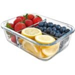Anubhav Janni 3 Compartment Glass Lunch Meal Prep Containers With Lids Food Box BPA Free Microwave Oven Freezer Dishwasher Storage With Leak Proof Portion Control Microwave  (Pack Of 1 Pcs) - Image 6
