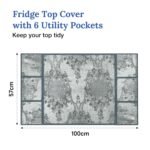Anubhav Janni Refrigerator Top Cover Velvet Fridge Washable With Pockets For Anti Dust Waterproof Floral Print (Pack Of 1 Pcs) - Image 4