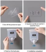 Anubhav Janni Wall Mounted Oil Tank Dispenser Dispenser Transparent Liquid Seasoning Food Hanging Box Storage Tank  Soy Sauce Vinegar Bottle Kitchen Organizer Pouring Bottle (Pack Of 1 Pcs) - Image 6